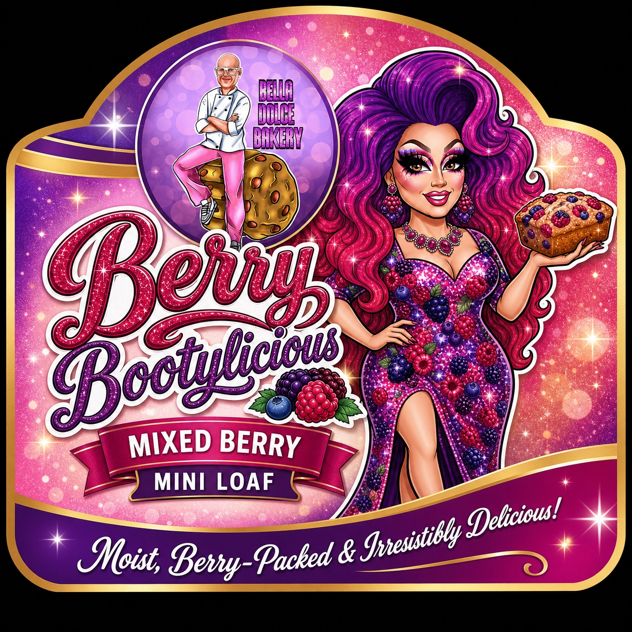 Berry Bootylicious Mini Loaf: A Burst of Fabulous Berry Flavor!