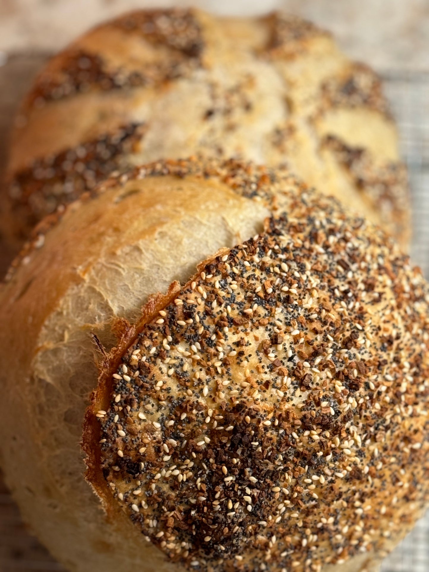 Maxine Morr'Everything Sourdough Loaf - Bella Dolce Bakery