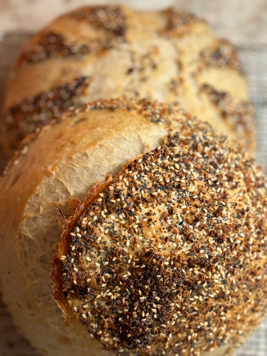 Maxine Morr'Everything Sourdough Loaf - Bella Dolce Bakery