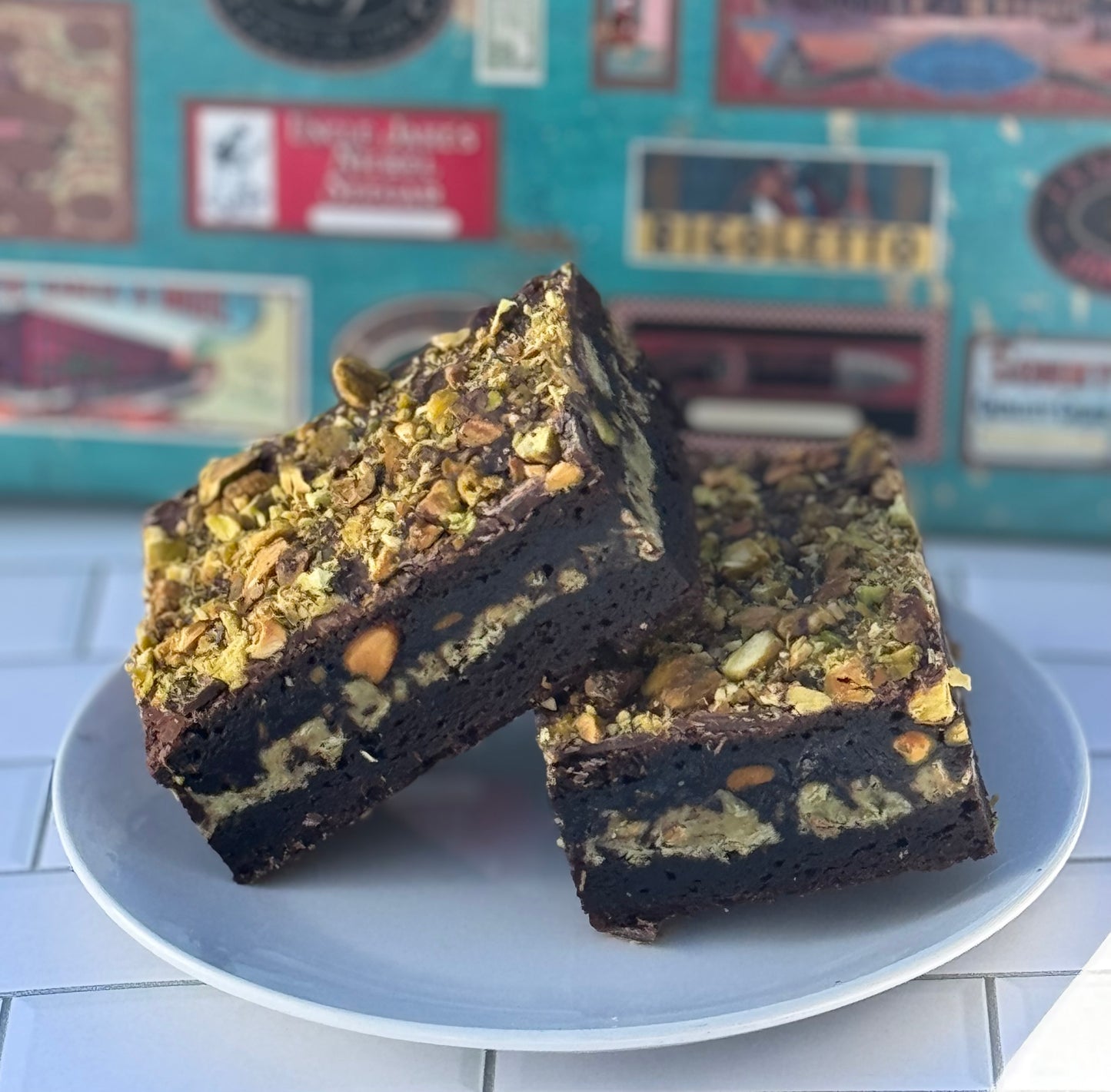 Pistachia Decadence Extreme Brownie - Bella Dolce Bakery