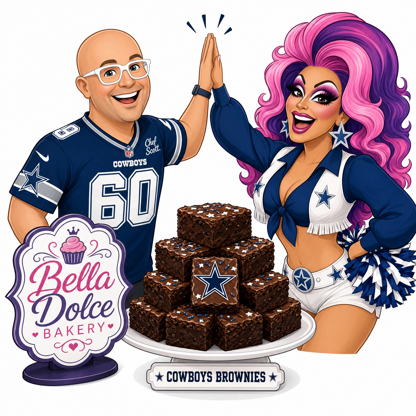 Bella Dolce Bakery Cowboy Collection Variety Box featuring an assortment of tasty baked treats and colorful packaging.