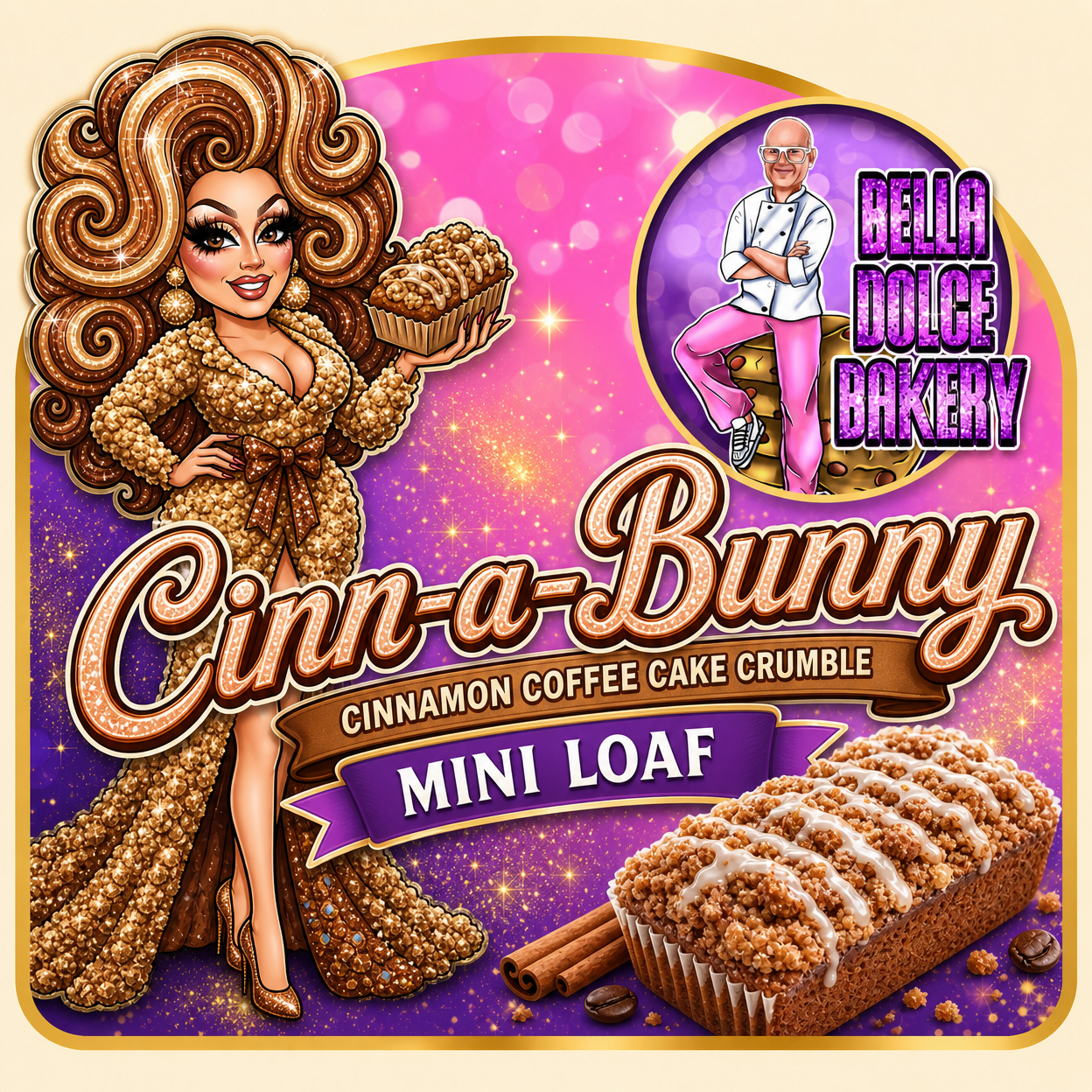 Cinn-a-Bunny Mini Loaf: Warm, Cozy, & Crumbly Perfection!