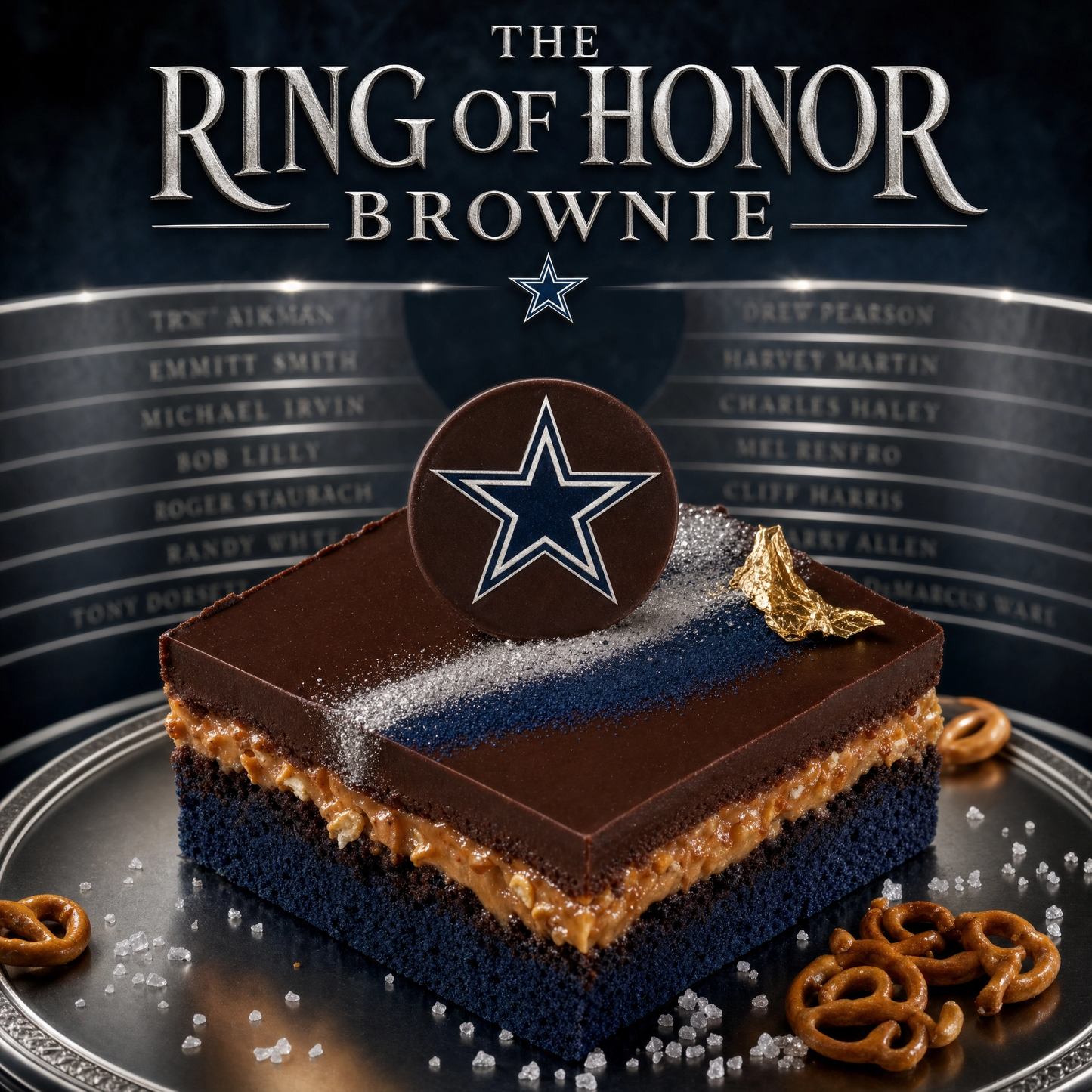 Extreme brownie from Bella Dolce Bakery with a rich chocolate appearance and a textured, fudgy surface.